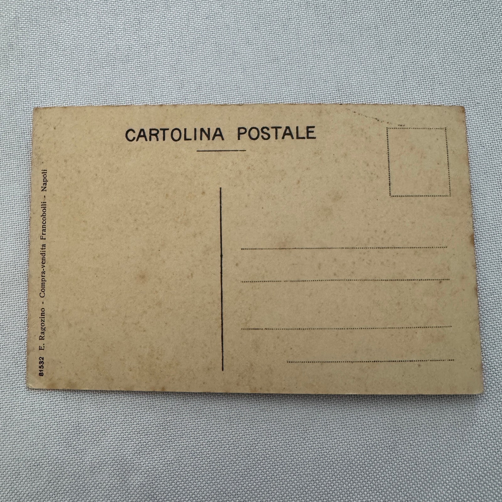 Vintage Car Automobile Postcard Post Card Italy Italian Horse Drawn Wagon