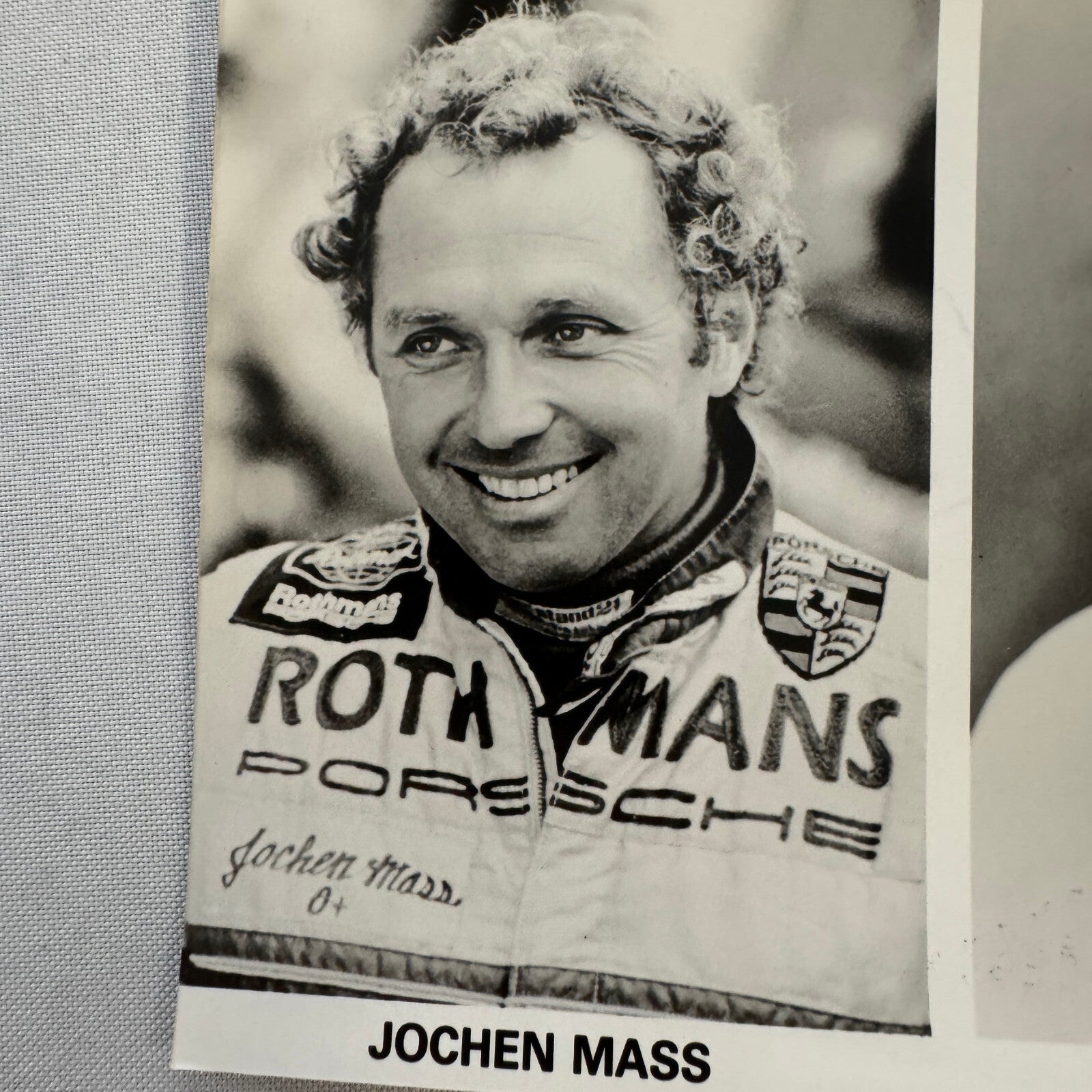 Rothmans Porsche Racing Driver Photo Photograph Jochen Mass Ekkehard Kiefer