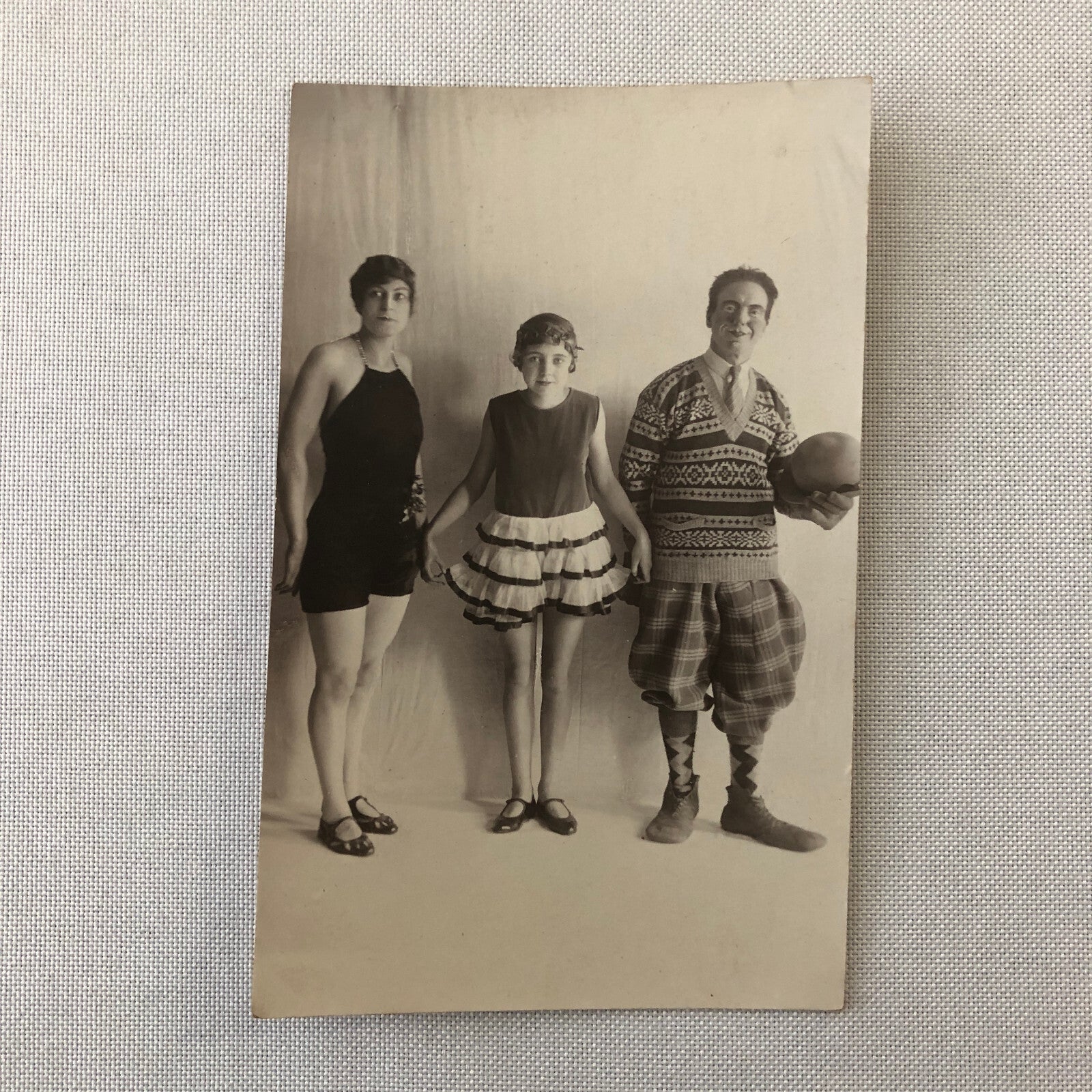 Circus Performer Clown Real photo Postcard Post Card RPPC