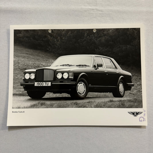 Bentley Turbo R Car Factory Press Photo Photograph Vintage
