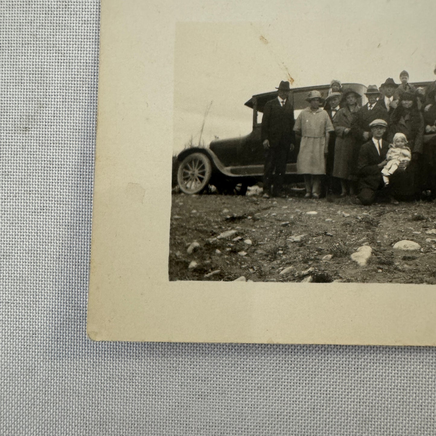 Real Photo Postcard RPPC People and Cars Automobile Antique Vintage