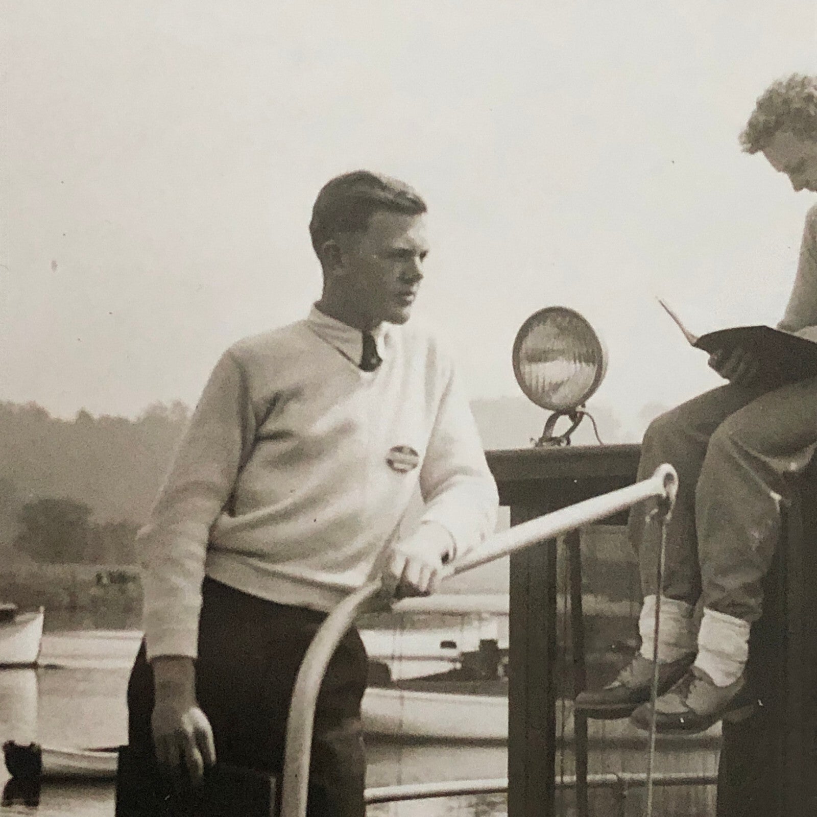 Press Photo Photograph Rutgers College Students Live on Yacht Boat NJ New Jersey