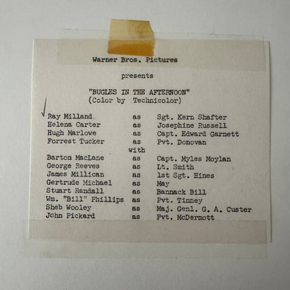 Vintage Movie Still Press Photo Photograph Bugles in the Afternoon