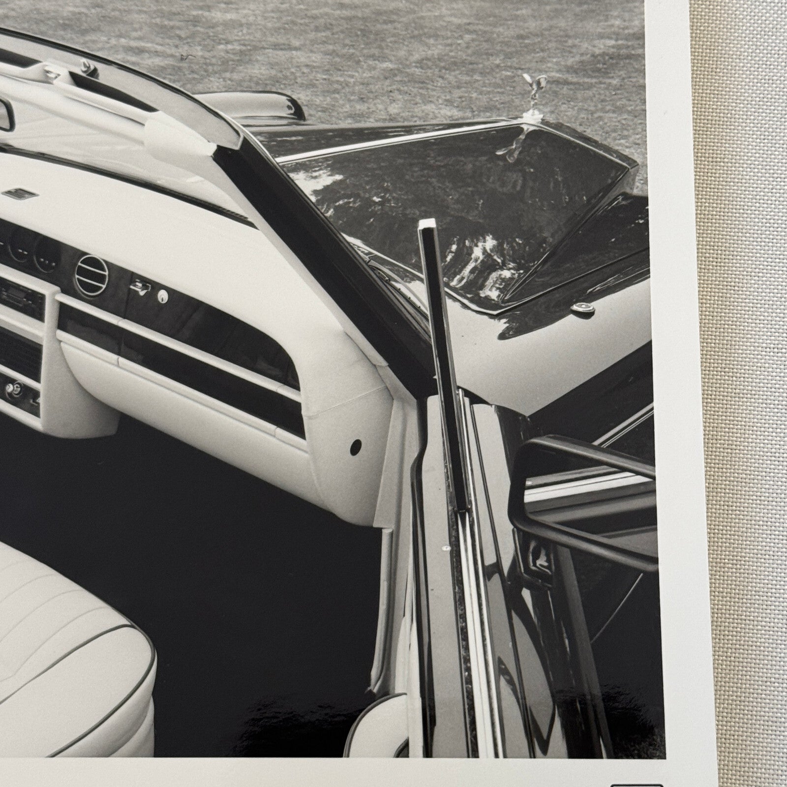 Rolls Royce Corniche Convertible Car Interior Factory Press Photo Photograph