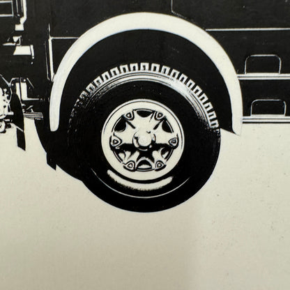Commercial Truck Illustration Art Drawing Hand Drawn Robert Preis Vintage