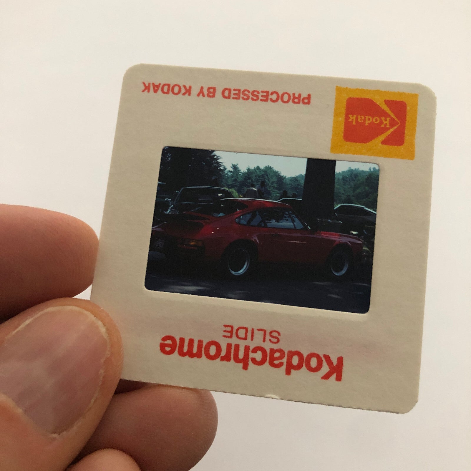 Porsche 911 Car 35mm Photo Slide Vintage 1981