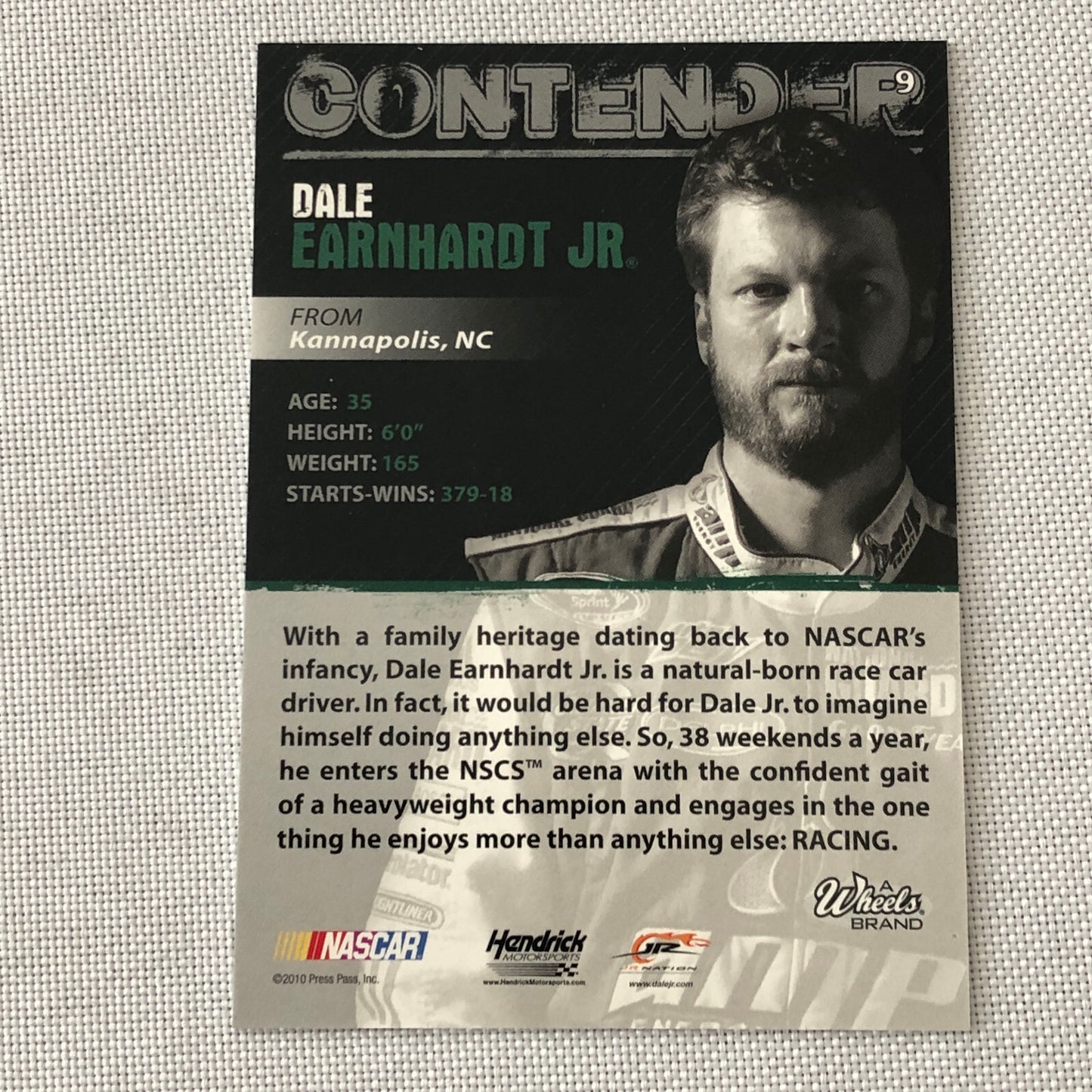 2010 Wheels Main Event Purple Parallel Nascar # 21/25 Dale Earnhardt Jr Racing