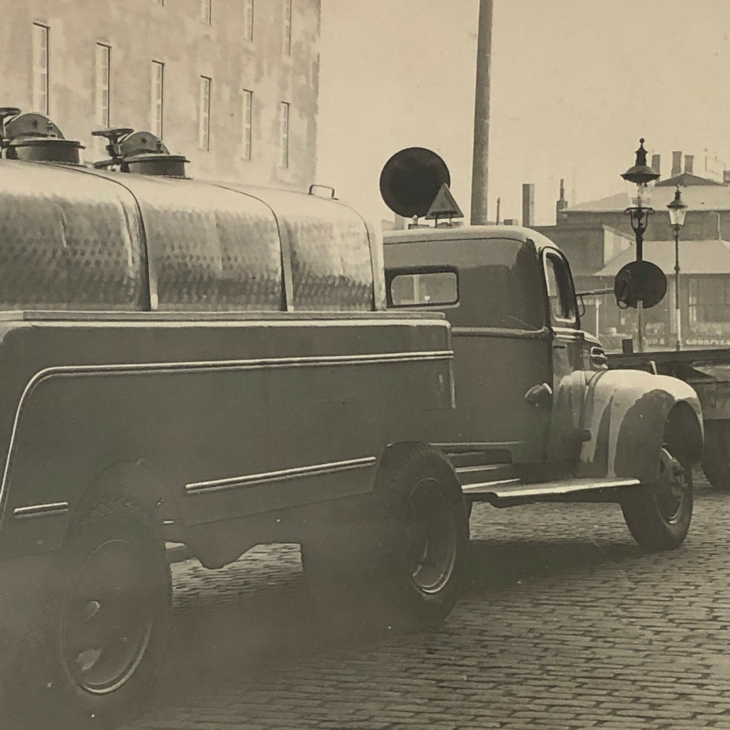 Antique Vintage Tanker Truck Photo Photograph - Denmark ? 