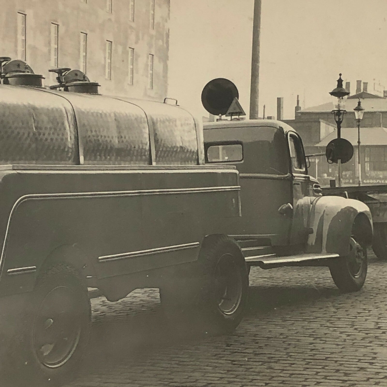 Antique Vintage Tanker Truck Photo Photograph - Denmark ? 