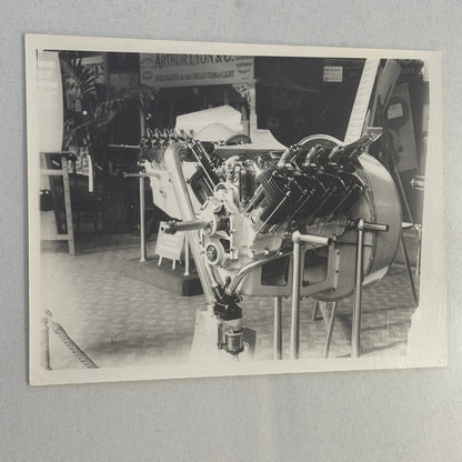 Vintage Racing Engine Photo Photograph Print Renault 70 HP 1914 Olympia Aero