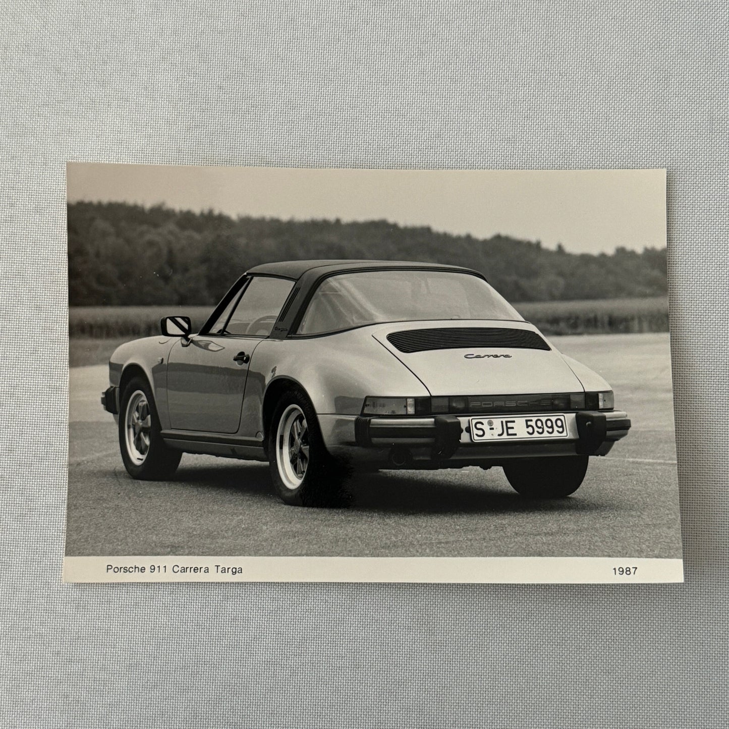 1987 Porsche 911 Carrera Targa Factory Press Photo Photograph Vintage