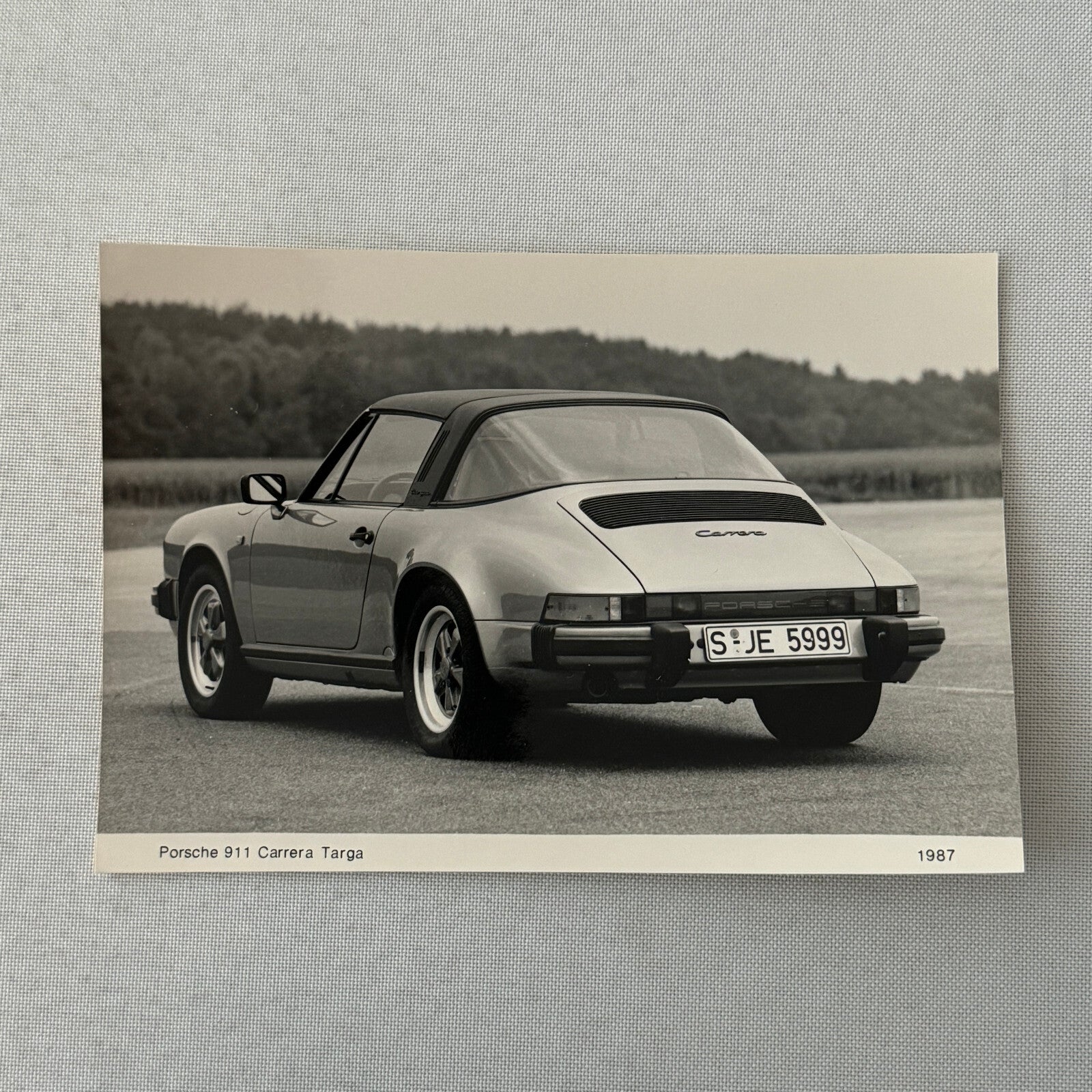 1987 Porsche 911 Carrera Targa Factory Press Photo Photograph Vintage