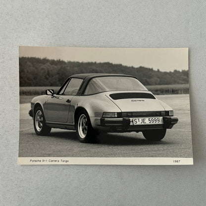 1987 Porsche 911 Carrera Targa Factory Press Photo Photograph Vintage