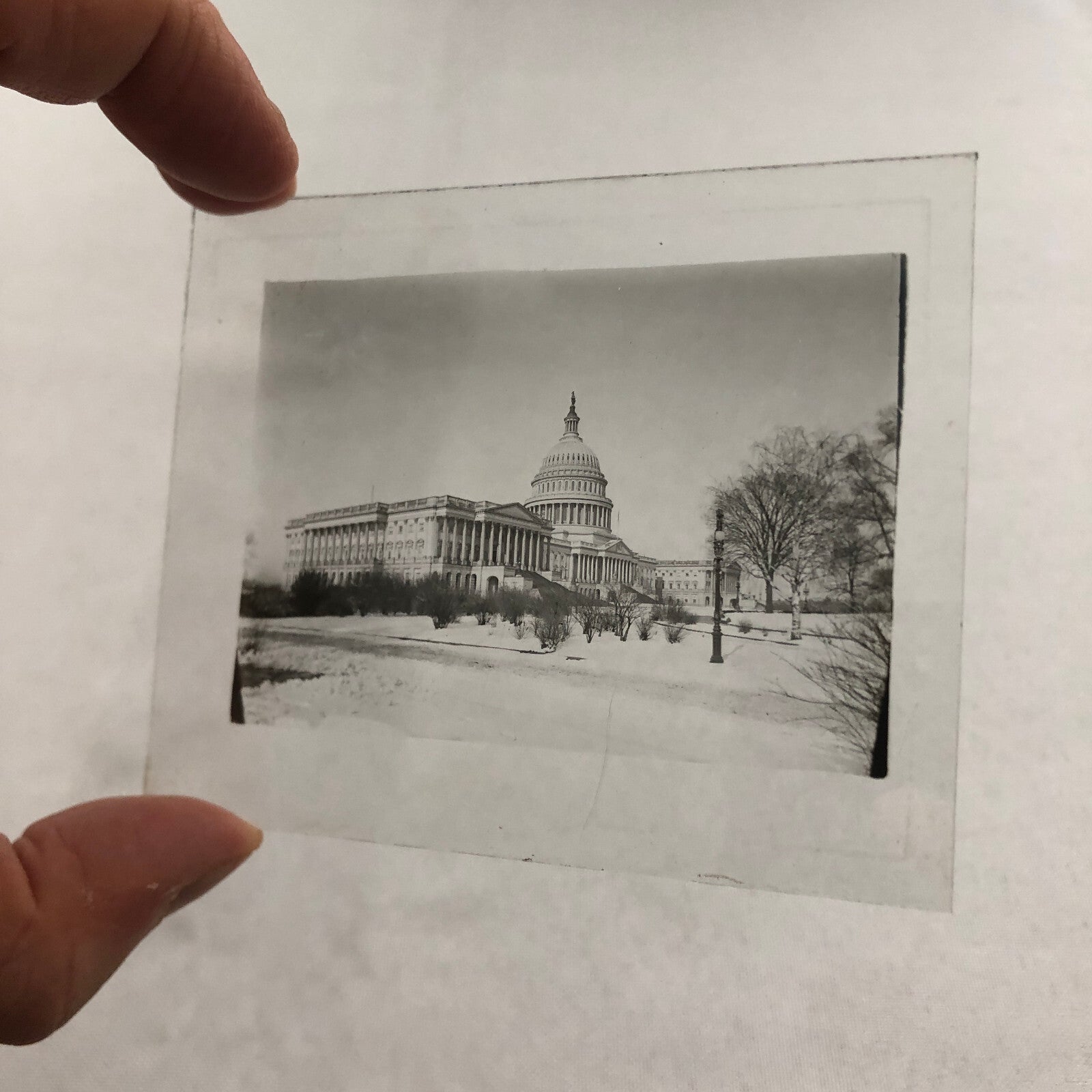 Glass Plate Lantern Slide United States Capitol Building Washington DC