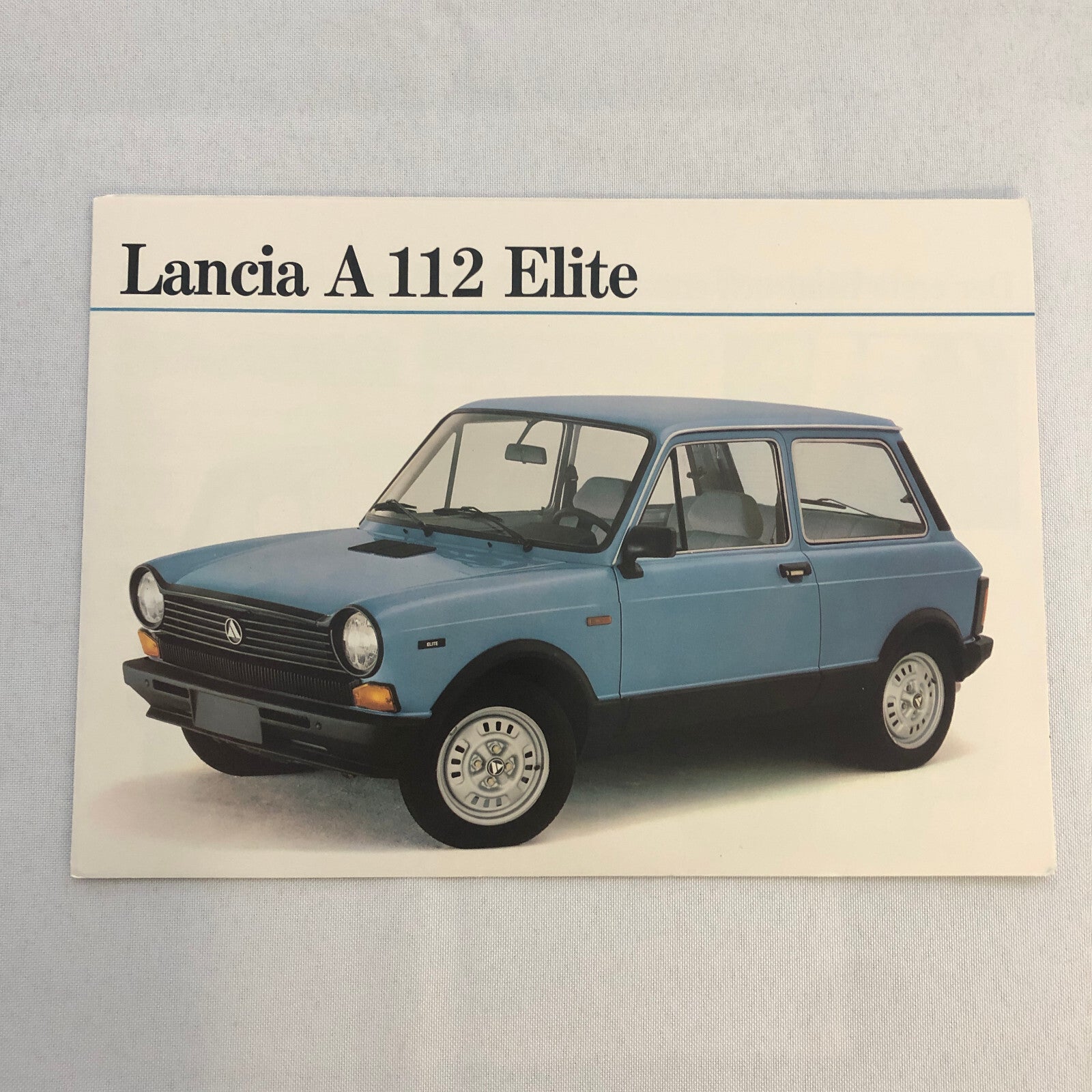 Lancia A112 Elite Car Sales Brochure Catalog Vintage GERMAN Lancia A 112