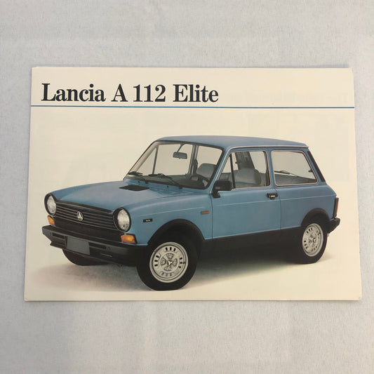 Lancia A112 Elite Car Sales Brochure Catalog Vintage GERMAN Lancia A 112