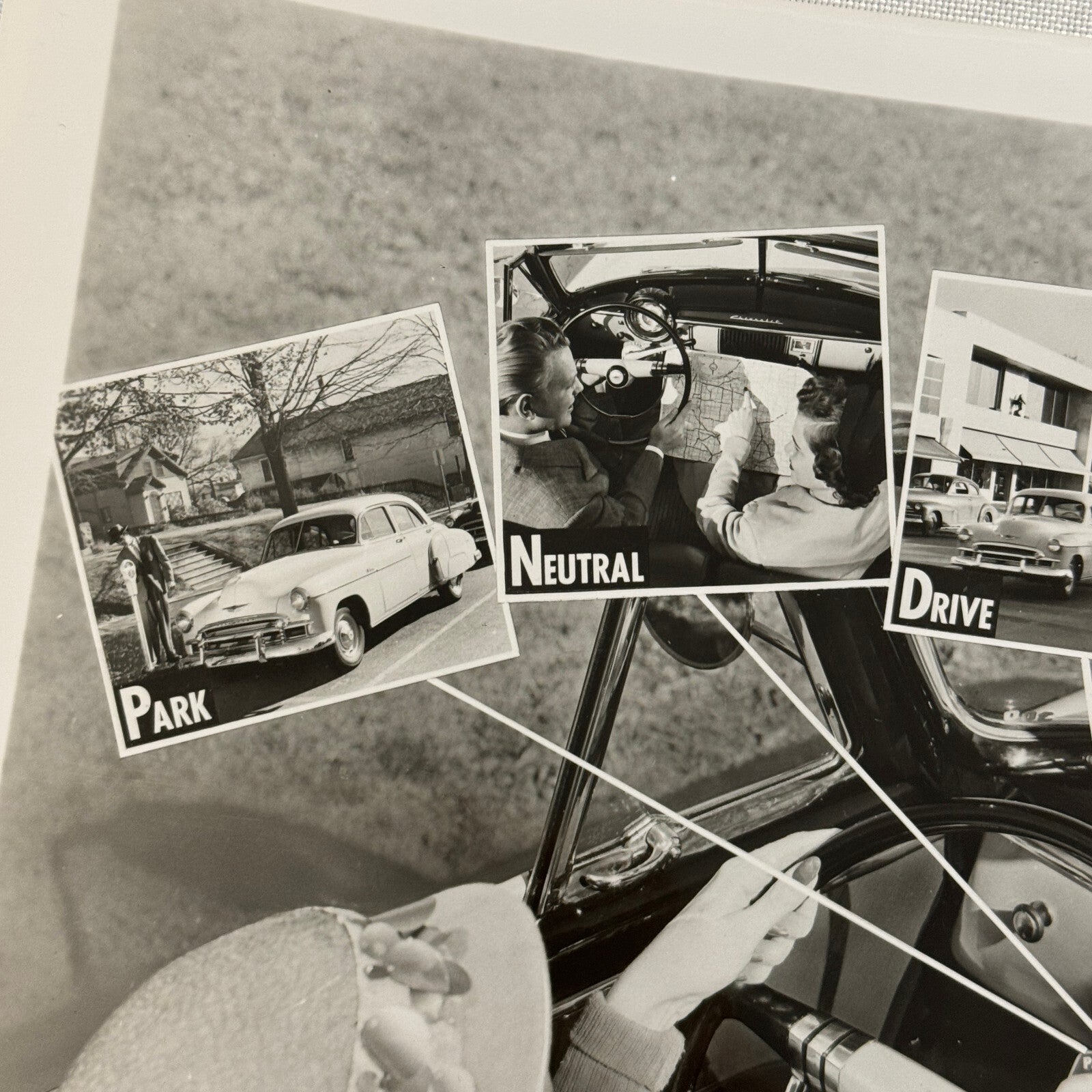 1950 Chevrolet Powerglide Driving Control Factory Press Photo Photograph Vintage