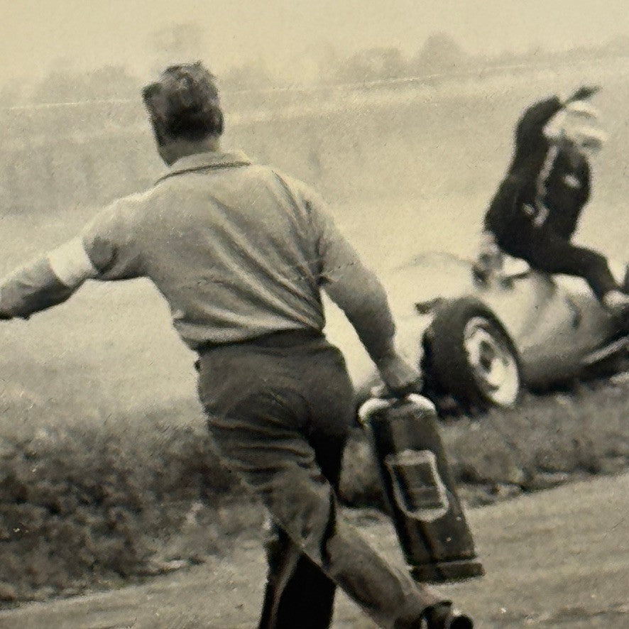Vintage Racing Photo Wreck Crash Accident Motorsport Photograph