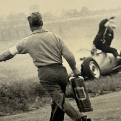 Vintage Racing Photo Wreck Crash Accident Motorsport Photograph