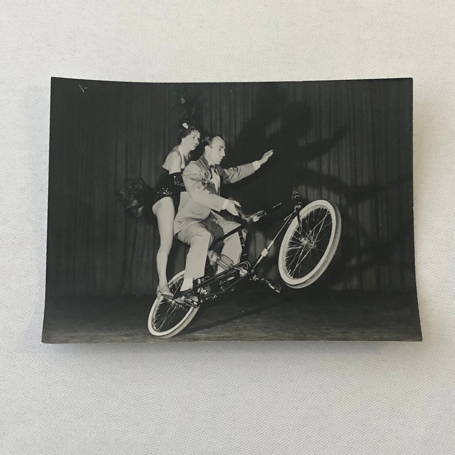 Circus Performer Bicycle Balancing Act 2 Heinkes Vintage Photo Photograph