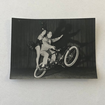 Circus Performer Bicycle Balancing Act 2 Heinkes Vintage Photo Photograph