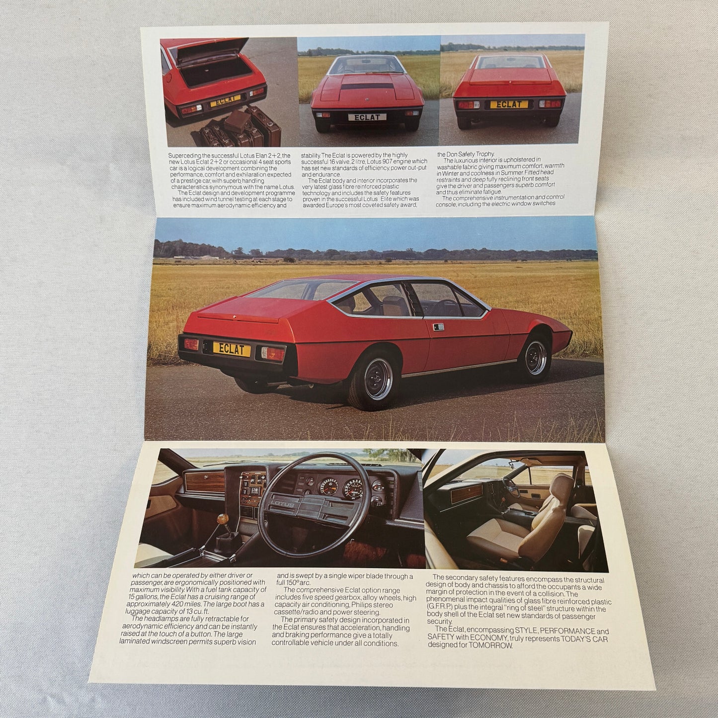 1976 Lotus Car Press Kit Brochure Photo Photograph Lotus Elite Lotus Esprit +