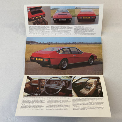 1976 Lotus Car Press Kit Brochure Photo Photograph Lotus Elite Lotus Esprit +