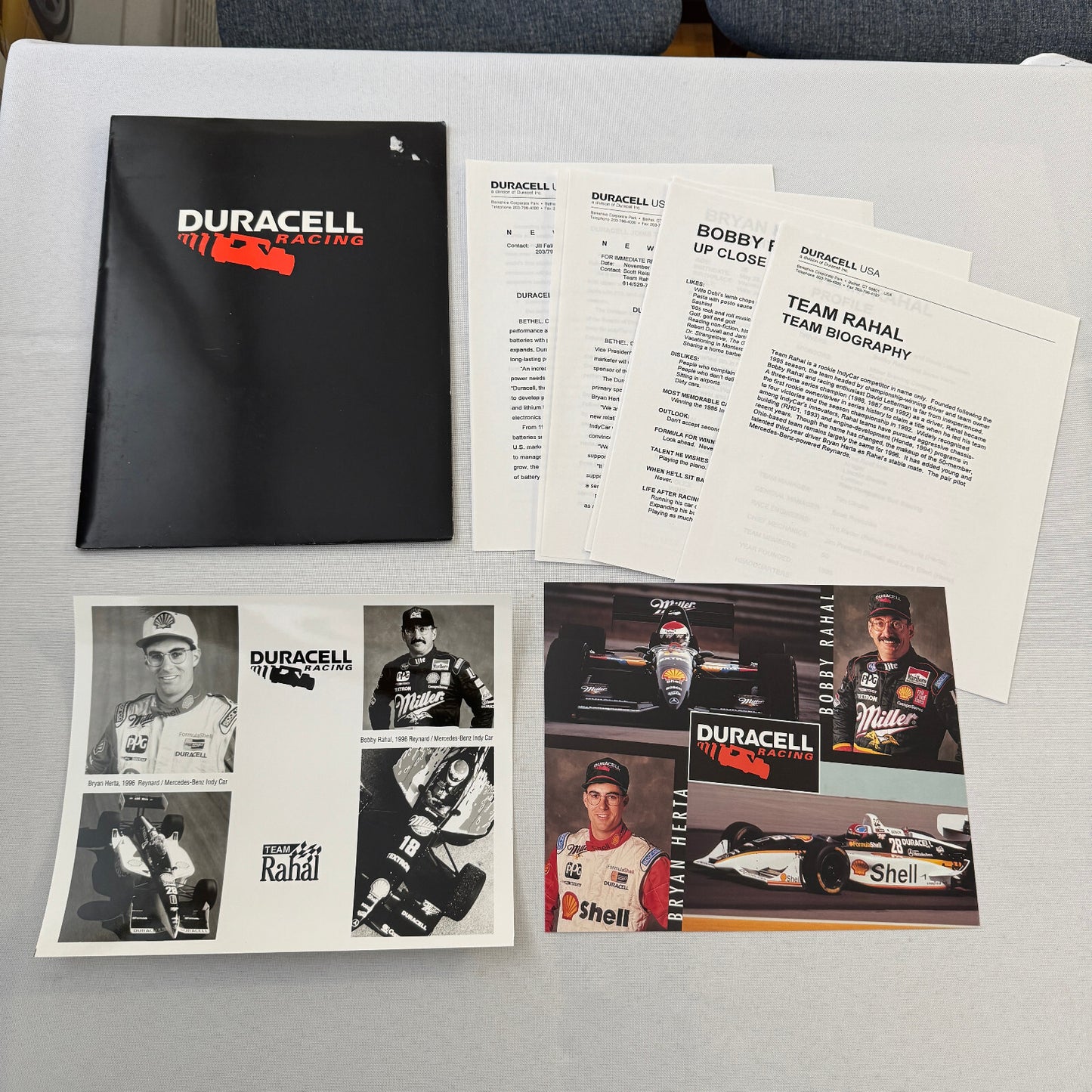 Duracell Indy Car Racing Team Press Kit Brochure Photos Bobby Rahal Bryan Herta