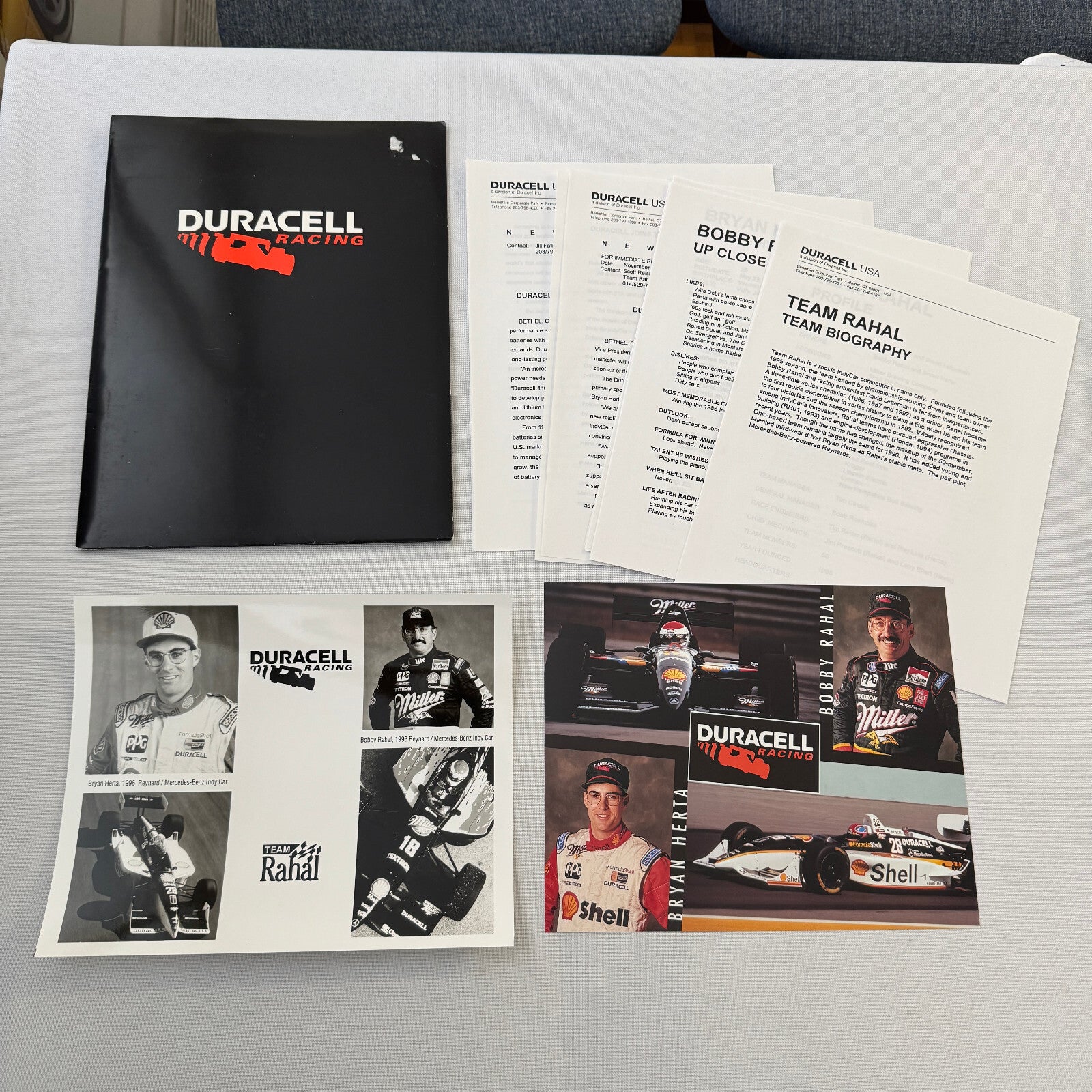 Duracell Indy Car Racing Team Press Kit Brochure Photos Bobby Rahal Bryan Herta