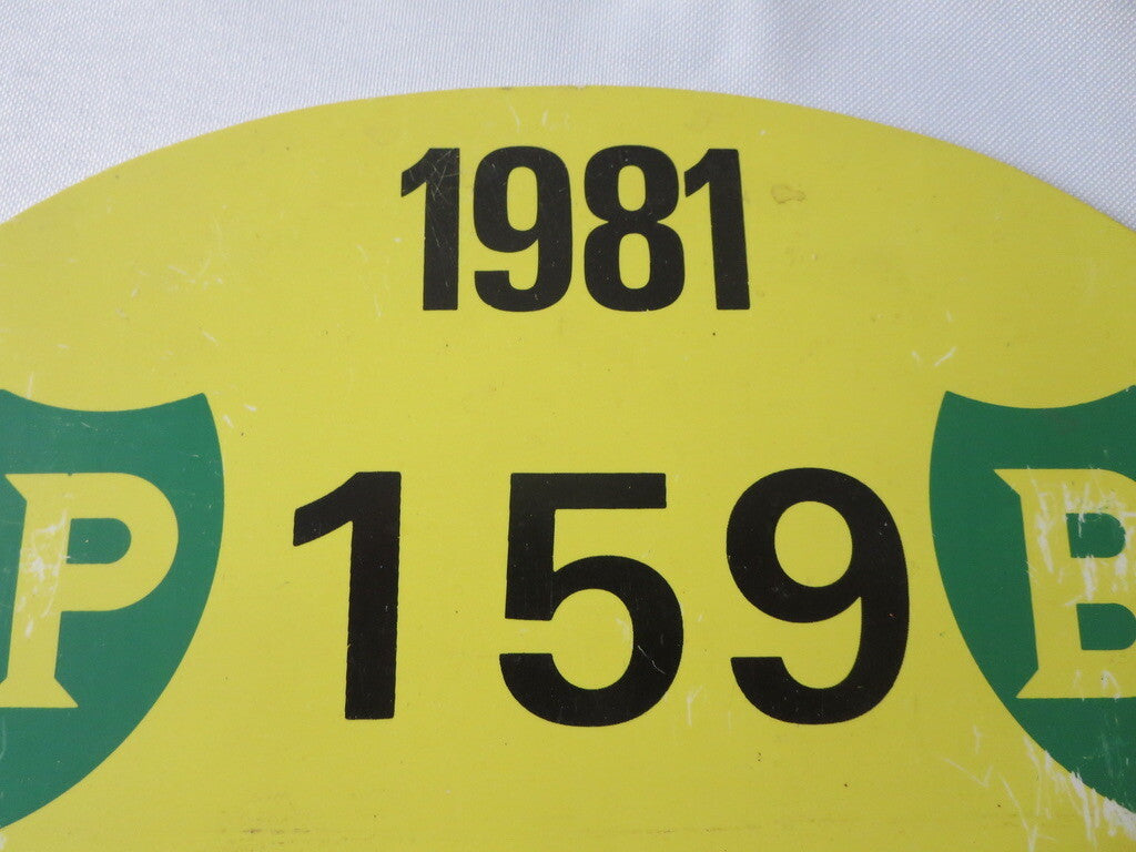 Vintage 1981 Hots - Knots Rit Holland Car Rally Participant Plate Plaque BP #159