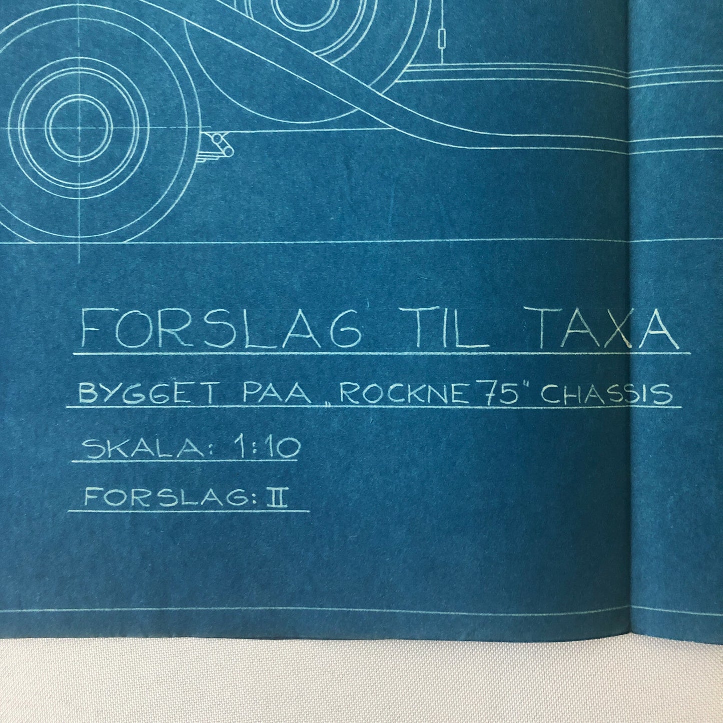 1932 Coachbuilder Car Design Blueprint Rendering Blue Print Taxi Body Style