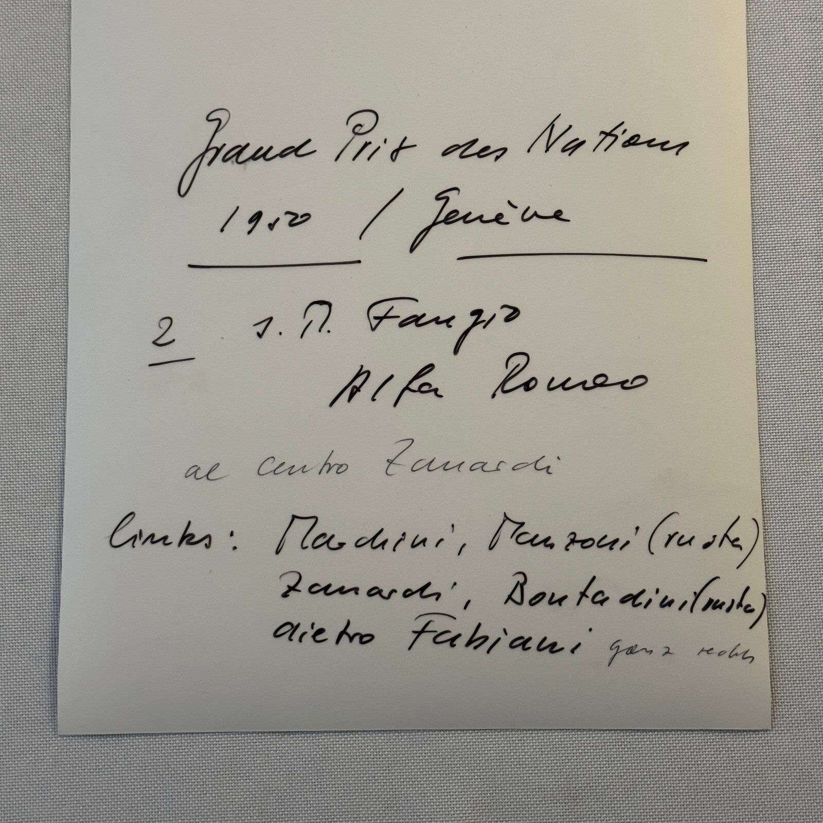 Juan Manuel Fangio Alfa Romeo Car Racing Photo 1950 Photograph Modern Print