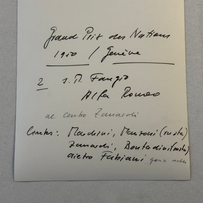 Juan Manuel Fangio Alfa Romeo Car Racing Photo 1950 Photograph Modern Print