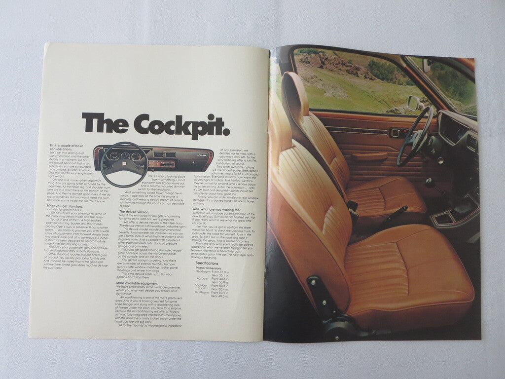 1976 Opel Isuzu Sales Brochure Catalog Advertising LOT OF 4 