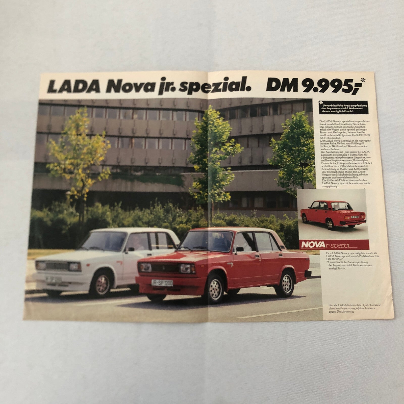 Lada Nova Special Spezial Car Sales Brochure Catalog GERMAN Text European