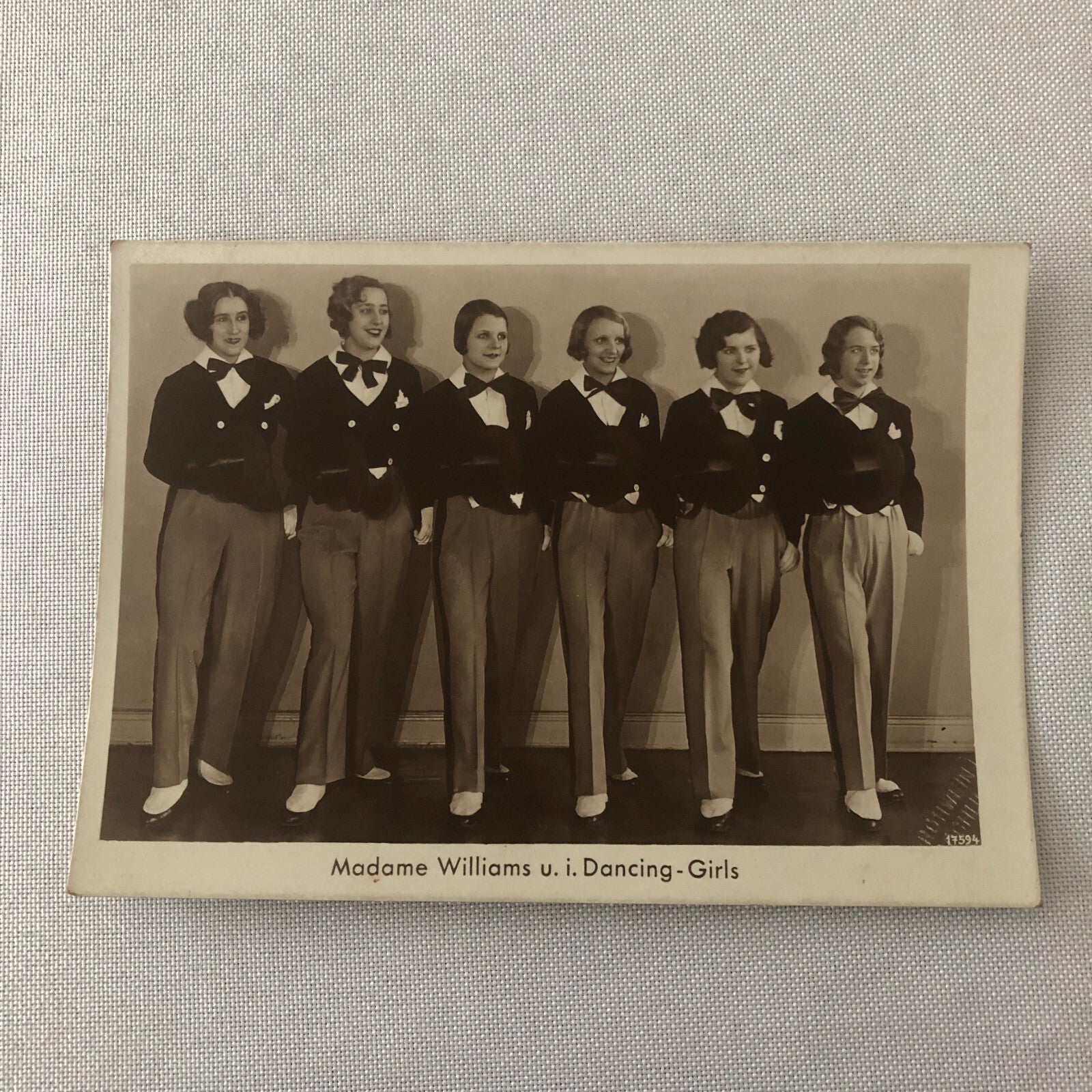 Vintage Dance Troupe Dancer Dancing Circus Real Photo Postcard Post Card RPPC