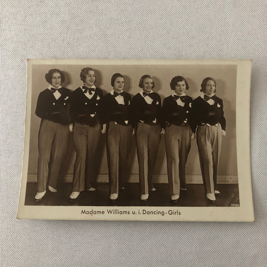 Vintage Dance Troupe Dancer Dancing Circus Real Photo Postcard Post Card RPPC