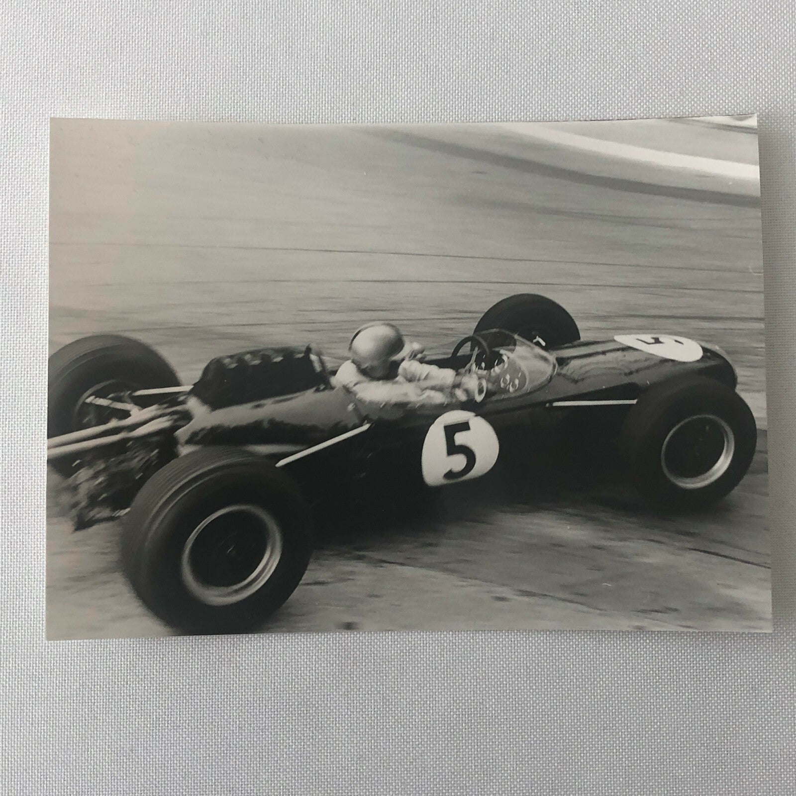 Vintage Car Racing Photo Photograph - Driver Jack Brabham at Monaco 1964