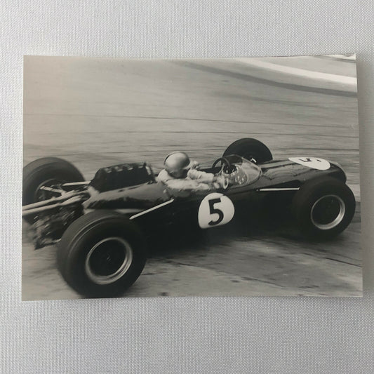 Vintage Car Racing Photo Photograph - Driver Jack Brabham at Monaco 1964