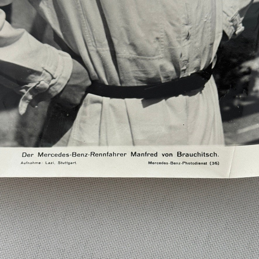 Manfred von Brauchitsch Mercedes Benz Racing Driver Photo Photograph German