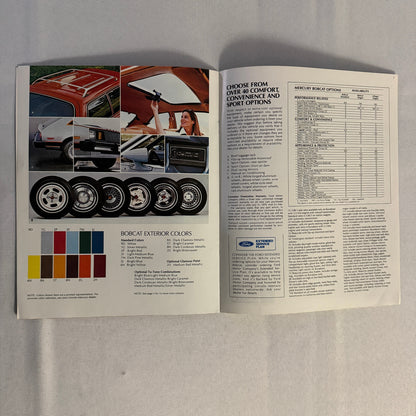 1980 Mercury Bobcat Car Sales Brochure Catalog Bobcat Runabout Villager Wagon