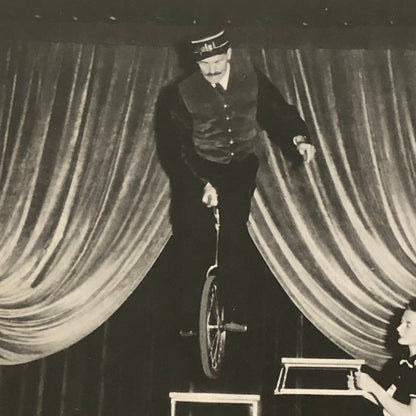 Circus Unicycle Balancing Act Performer Photo Photograph Vintage