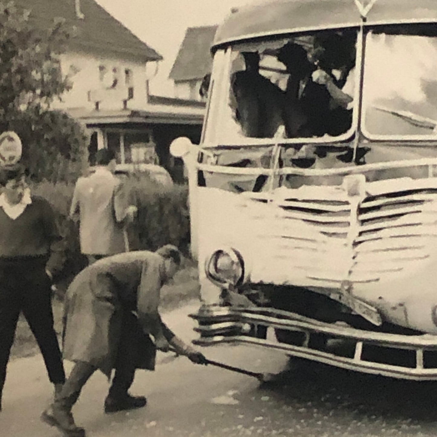 Vintage Bus Accident Wreck Photo Photograph Print Lot of 3 Germany 