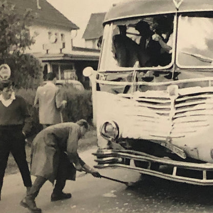 Vintage Bus Accident Wreck Photo Photograph Print Lot of 3 Germany 