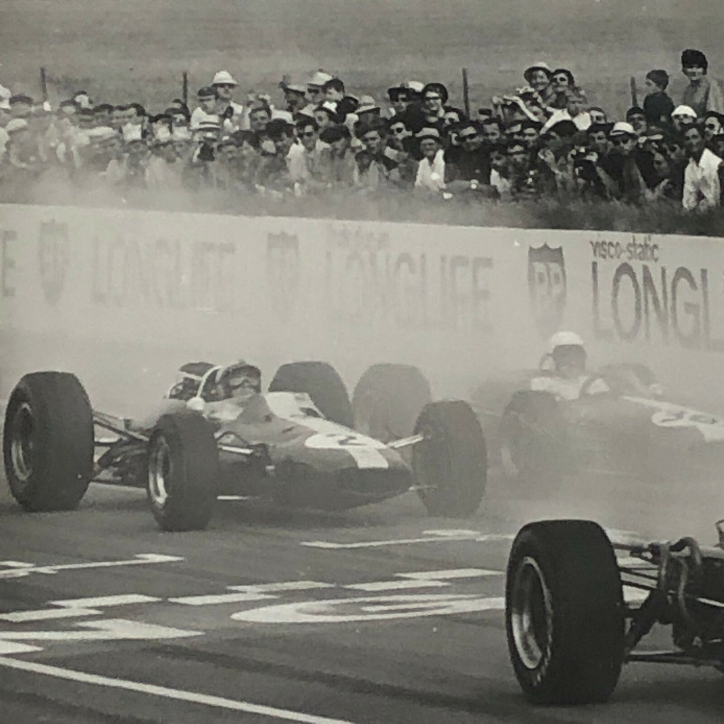 Vintage Racing Photo Photograph Reims 1968 Denny Hulme McLaren + 