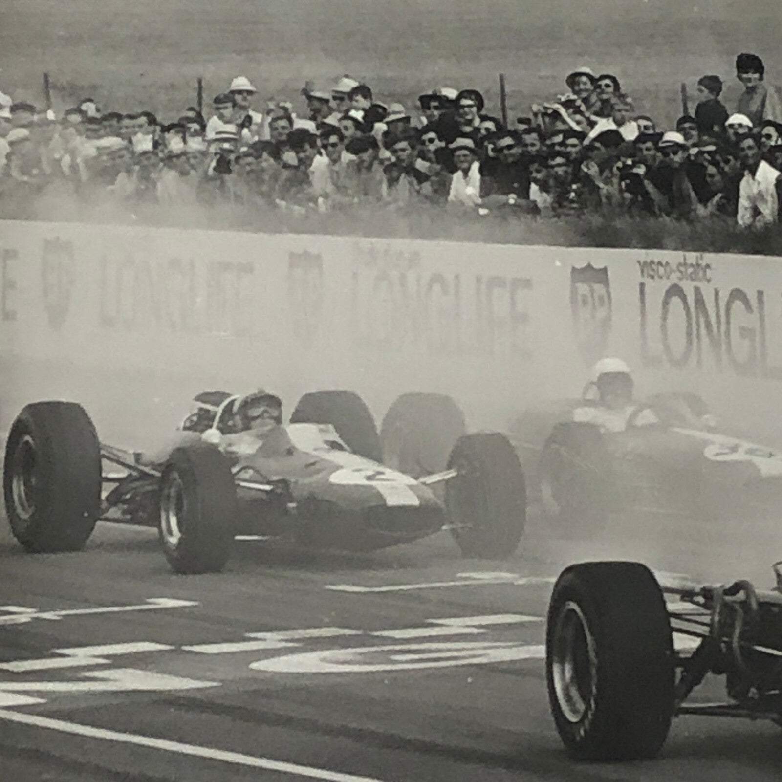 Vintage Racing Photo Photograph Reims 1968 Denny Hulme McLaren + 