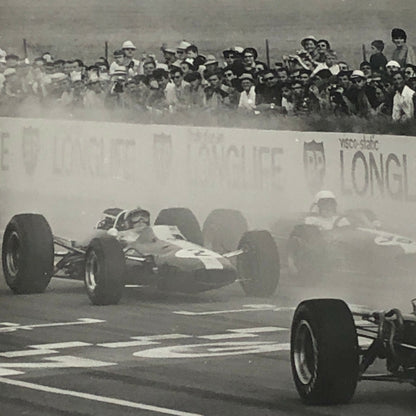 Vintage Racing Photo Photograph Reims 1968 Denny Hulme McLaren + 