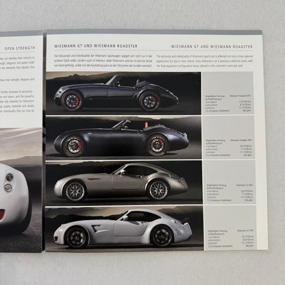 2009 Wiesmann Roadster MF5 Brochure Catalog Sports Car GERMAN Text