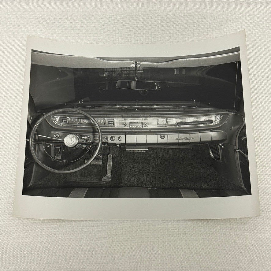 1961 Pontiac Bonneville 4-Door Sedan Car Interior Photo Photograph Print Vintage