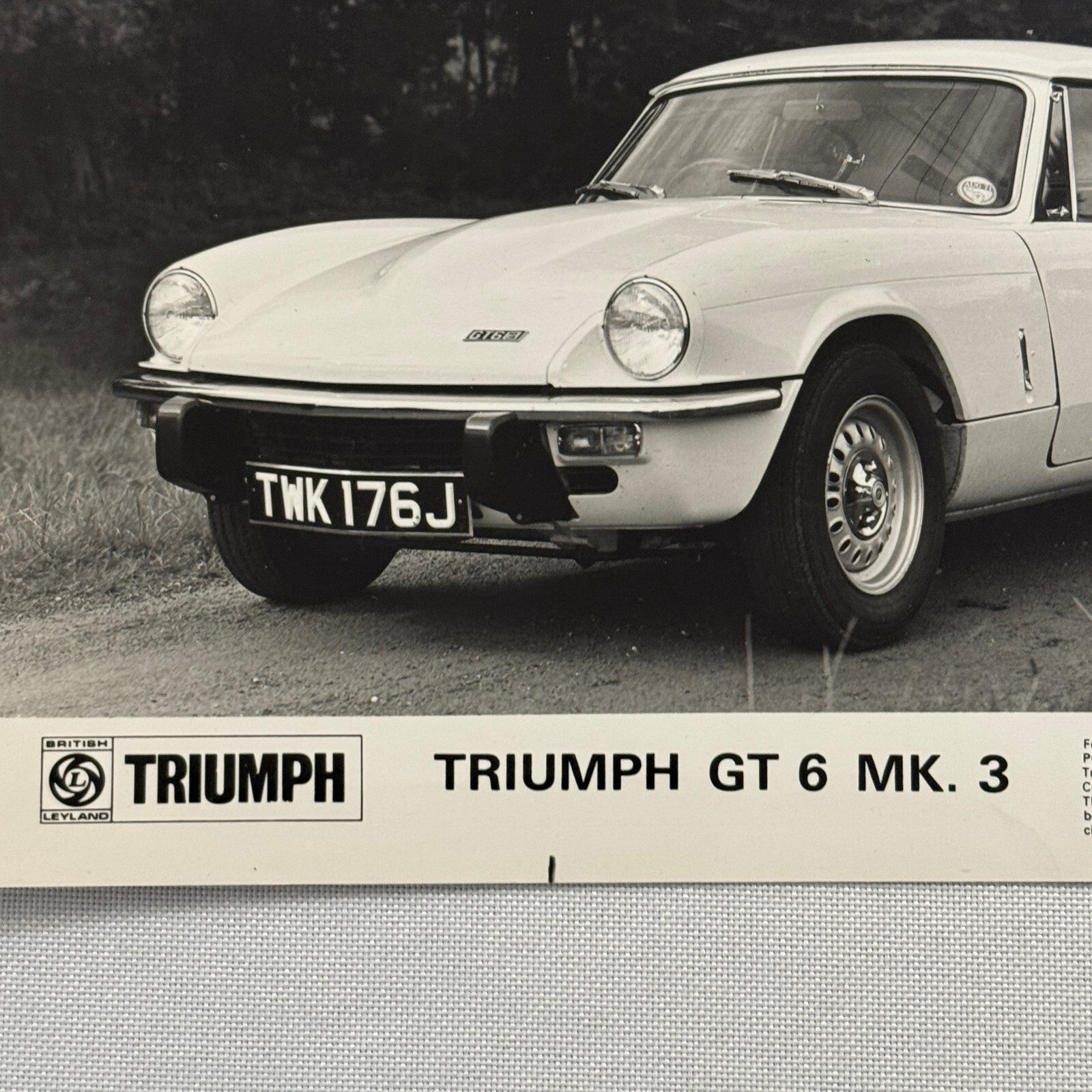 Triumph GT6 Mark 3 Car Factory Press Photo Photograph